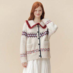 [25 신상] 배색 카라 노르딕 니트 가디건 (TLCCY4990)