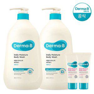[공식] 더마비 데일리 모이스처 (대용량) 바디워시 (코튼머스크) 880ml x2개+(랜덤견본