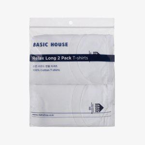 (최초가:17,900원) 베이직하우스 BH 롱기장 2PACK반팔티셔츠