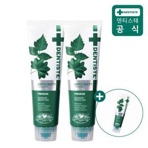 덴티스테 안티캐비티 치약 100g 2개 + 20g 고불소 드라이브러싱 치약