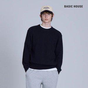 (정상가:79,900원) 베이직하우스 케이블라운드넥니트 LYKT7101