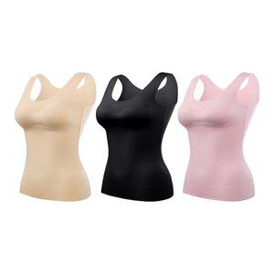 발열 베이직 기모나시 웜웨어 일체형 브라캡 빅사이즈 이너웨어 여성 런닝 겨울용