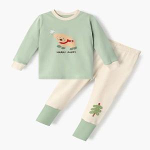 유니프랜드 퍼피 올스판후라이스 9부내의 아동 유아실내복 간절기 긴팔 상하세트