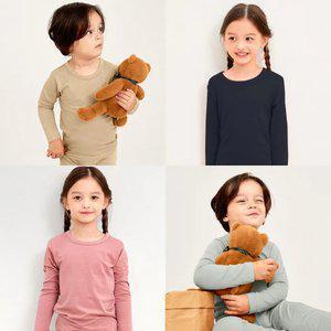 유니프랜드 히트웜 9부내의 아동 유아실내복 간절기 긴팔 상하세트