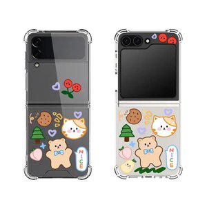 최신 귀여운 갤럭시 Z플립 케이스 행운의 오리 투명 / 핸드폰케이스 지플립7 6 5 4 3