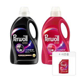 퍼울 다크 본품 1.9L, 1개 + 퍼울 컬러 본품, 1.9L, 1개 + 증정(세탁세제 (컬러, 다양