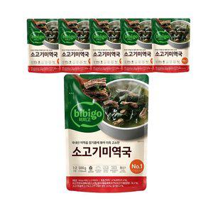 CJ 비비고 소고기미역국, 500g, 6개