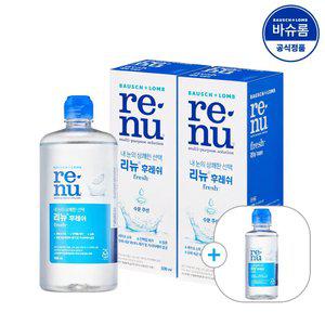 [공식] 바슈롬 리뉴 후레쉬 렌즈세척액 500ml x2개 (+120ml)