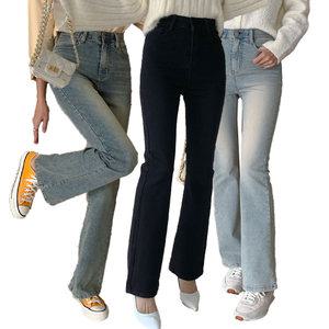 다올샵 여성 청바지 허리 인밴딩 부츠컷 데님 팬츠 3단기장 (키별선택) 5컬러 5사이즈