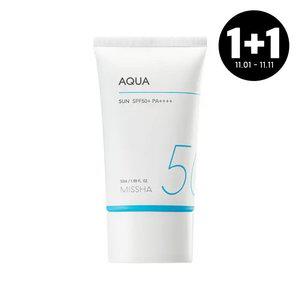 [1+1][미샤] 올 어라운드 세이프 블록 아쿠아선 SPF50＋/PA＋＋＋＋50ml