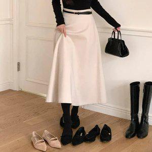 (MADE/기모원단/2기장/골반볼륨핏) 헨느 양기모 플레어 스커트 sk6610