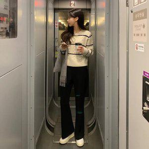 쫀쫀이 2기장 스판 융기모 세미부츠컷 슬랙스 ps4327