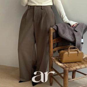 (3기장/구김없는슬랙스/클래식핏) 리젬므 투핀턱 세미 와이드 슬랙스 ps5475