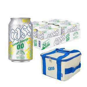 카스레몬제로(0.0) 330ml 24캔 논알콜 맥주맛 음료(+쿨러백 1개)