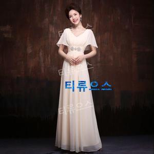 우아한 돌잔치 무대복 파티복 이브닝 연주복 합창단 공연 합창 쉬폰 드레스 티류으스