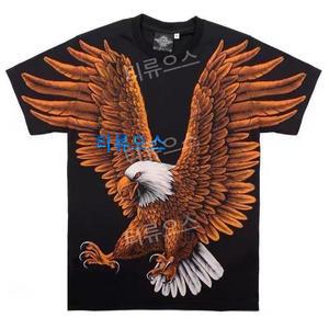 말왕 반팔티 남성 호랑이티셔츠 프린팅 반팔 스트리머 티류으스