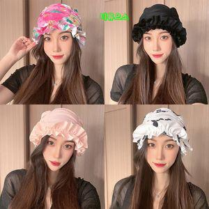 스포티 플라워 스윔캡 꽃 수영모자 수모 검은 색 티류으스