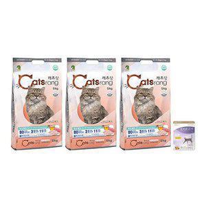 캐츠랑 전연령 5kg, 3개 + 생생닭고기 인도어 30g, 1개