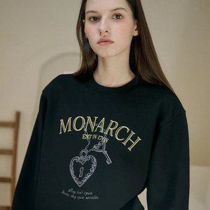 모나크 자수 스웨트셔츠 블랙