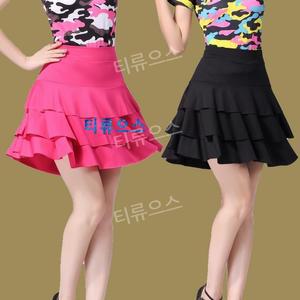 라인댄스 복장 캉캉 스커트 성인 여성 댄스복 하의 티류으스