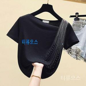 상의 라인 여성 사교 밸리 라틴 연습복 반팔 댄스복 티셔츠 줌바 티류으스