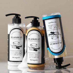 [원쁠원] 수오가닉 블랙빈 맥주효모 탈모완화 샴푸/쿨샴푸/트리트먼트 510ml 3종 택2