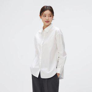 [고밀도코튼] 여성 오버핏 셔츠 (바이오워싱)_SPYWF23W03