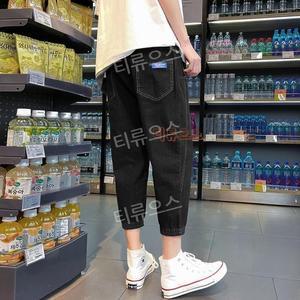 7부 데님팬츠 밴드 배기 청바지 트렌드 여름바지 티류으스