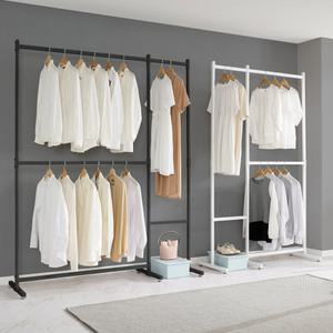 바인 2단 와이드 행거/ 수납행거/ 철제옷걸이/ 옷걸이