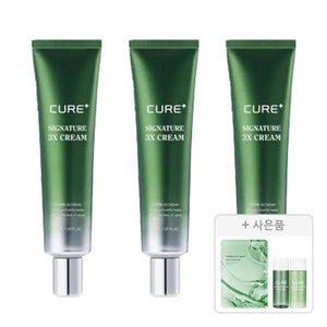 김정문알로에 큐어 시그니처 3X크림, 50ml, 3개+증정(피토 그린 앰플 마스크 30ml, 1매