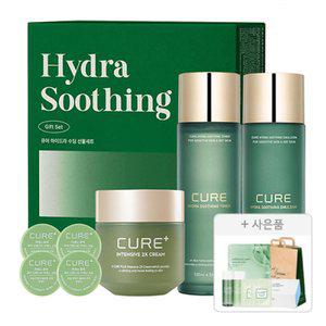 김정문알로에 큐어 하이드라 수딩 선물세트, 1개 + 증정(쇼핑백, 1개 + 피토 그린 앰플