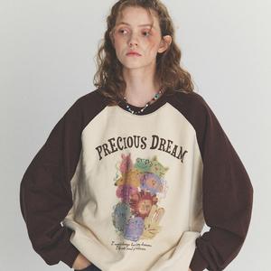 프레셔스 레글런 스웨트셔츠 베이지브라운