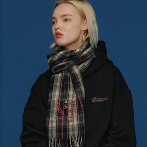 헤리티지 체크 머플러 블랙