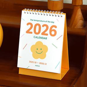 인디고 2026 오늘의 온도 탁상 달력 (25년 10월~26년 12월, 데스크 캘린더)