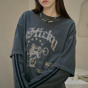 윌리 레이어드 피그먼트 롱슬리브 스모크블랙