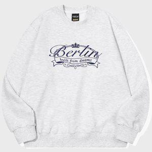 베를린 자수 스웨트셔츠 멜란지화이트