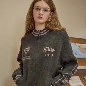 [2-WAY] 블리츠 니트 집업 퍼플