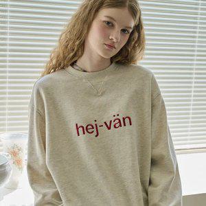 HEJ VAN 자수 스웨트셔츠 오트밀