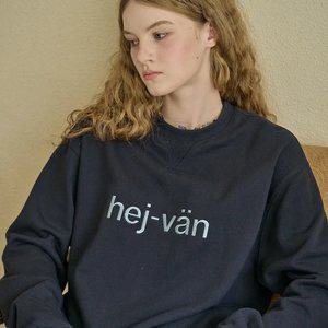 HEJ VAN 자수 스웨트셔츠 네이비
