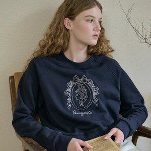 비앙카 레글런 스웨트셔츠 네이비