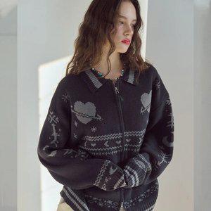 [2-WAY] 스텔라 집업 가디건 챠콜