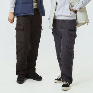 [1장+1장] 방한 카고 패딩바지 남녀공용 겨울 양털 보온 방수 빅사이즈 와이드팬츠