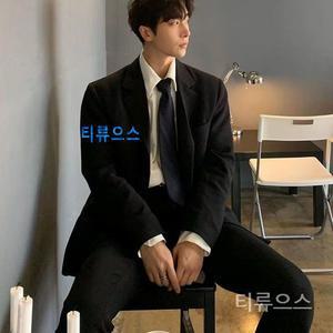 장례식정장 검정양복 면접 양복 세트 문상용 남성셋업 정장 S 블랙 SET 빅사이즈 티류