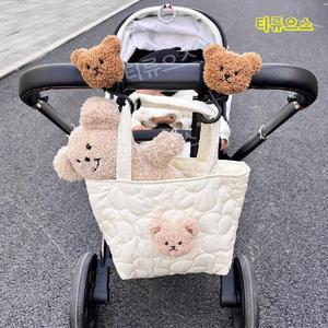 돗투돗 누빔 미니 토트백 파우치 기저귀 가방 손수건 정리 티류으스