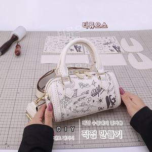 가죽가방만들기 가방 바느질 DIY 가죽 공예 키트 미니 보스턴백 티류으스