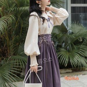 여자 개화기 의상 복고풍 원피스 경성의복 봄 가을 니트 티류으스