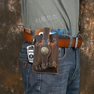 담배 파우치 스마트폰 허리띠 벨트 똑딱이 담배홀더 라이터 수납 목공소 티류으스