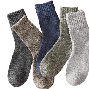 가을 겨울 남자 기모 두툼한 양말 니트 수면 무지 중목 남성 정장 골지 선물