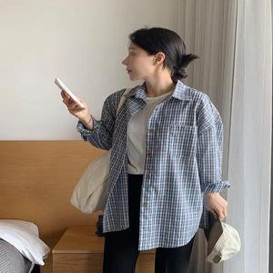 빈티크 루즈핏 체크 셔츠 (one color)