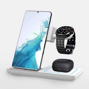 비즈 3in1 접이식 고속무선충전기 WF400 갤럭시워치 애플워치 겸용 갤럭시 아이폰 에어